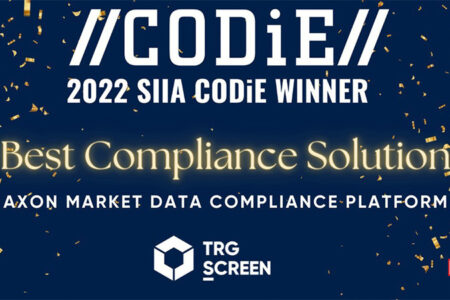 TRG Screen Recognized by SIIA as Best Compliance Solution