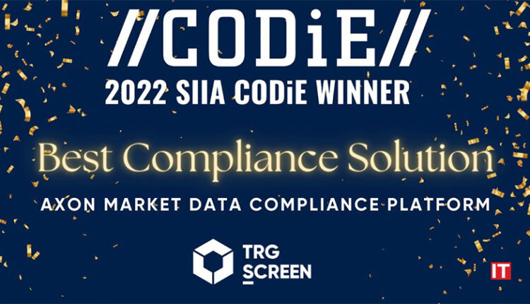 TRG Screen Recognized by SIIA as Best Compliance Solution